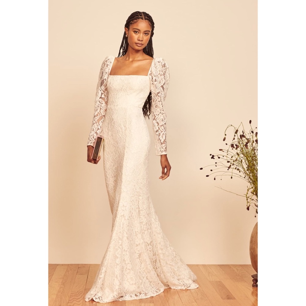 Reformation Annika Ivory Lace Wedding Dress